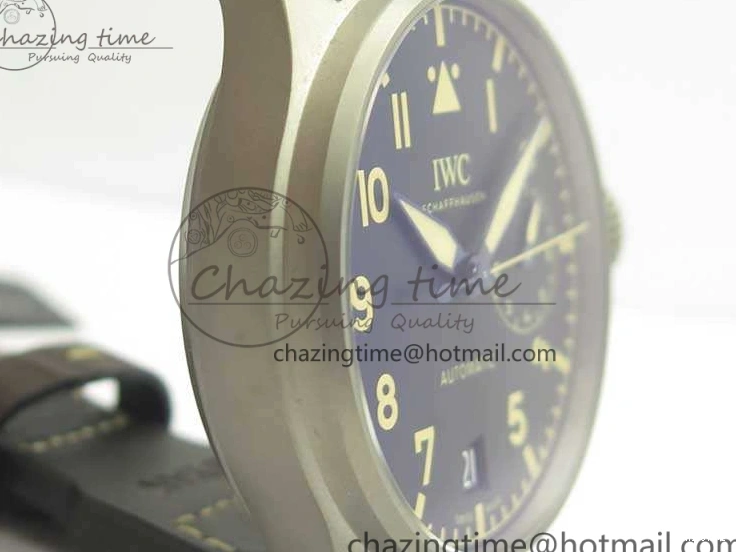 MIROTIME 0306 Big Pilot IW501004 Titanium ZF 1:1 Best Edition Black Dial On Brown Leather Strap A ZeroBulk 7212